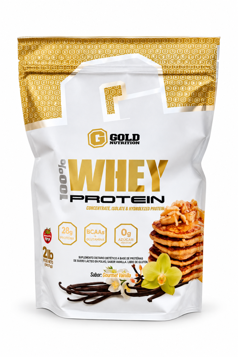 Whey Protein Gold 2 Lbs 907g Proteína en Polvo
