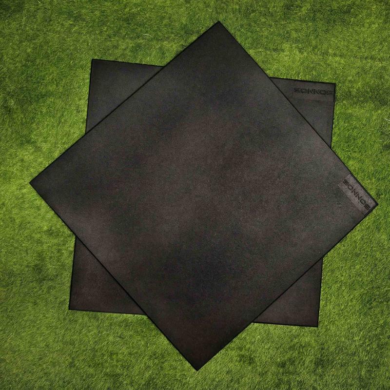 Piso de Caucho Sonnos 1x1 m x 20 mm Negro para Gimnasio