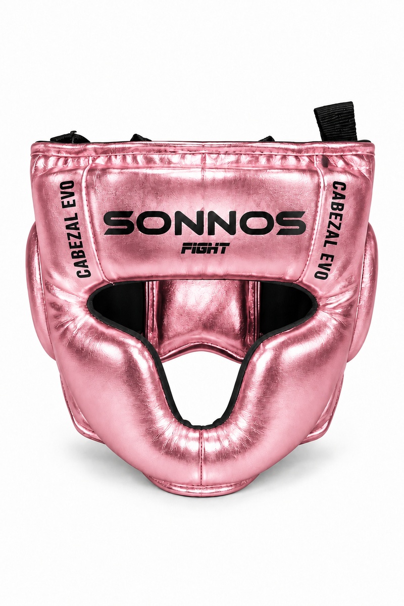 Cabezal Sonnos EVO Pómulo y Mentón para Boxeo y Kick Boxing TALLE 1 - Rosa