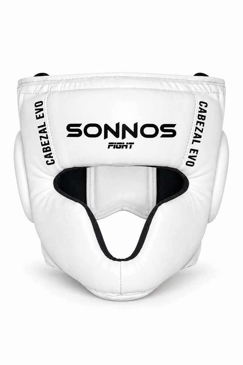 Cabezal Sonnos EVO Pómulo y Mentón para Boxeo y Kick Boxing TALLE 2 - Blanco