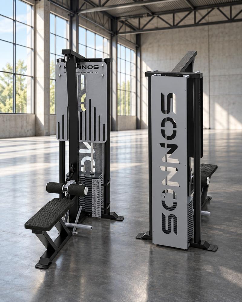 Dorsalera con Remo Sonnos L100 100kg Negra Profesional