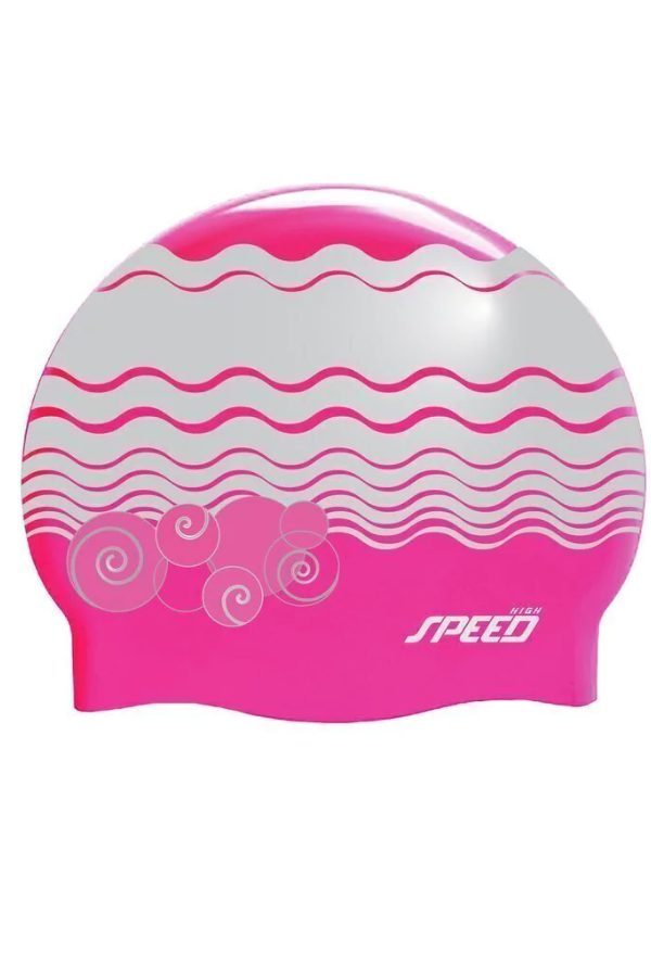 Gorra Silicona Estampada Speed (art 245) Rosa