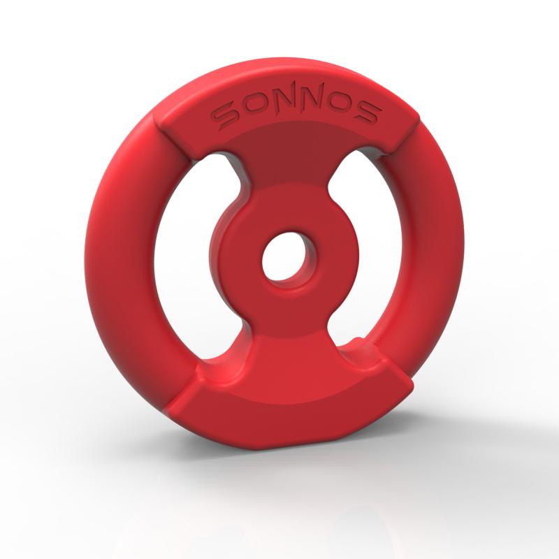 KIT BARRA EZ + 22 KG DISCO PVC ROJO con manija