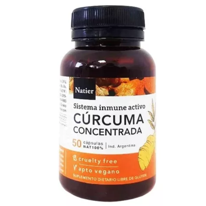 CURCUMA CONCENTRADA 50 CAPS NATIER sistema inmune activo