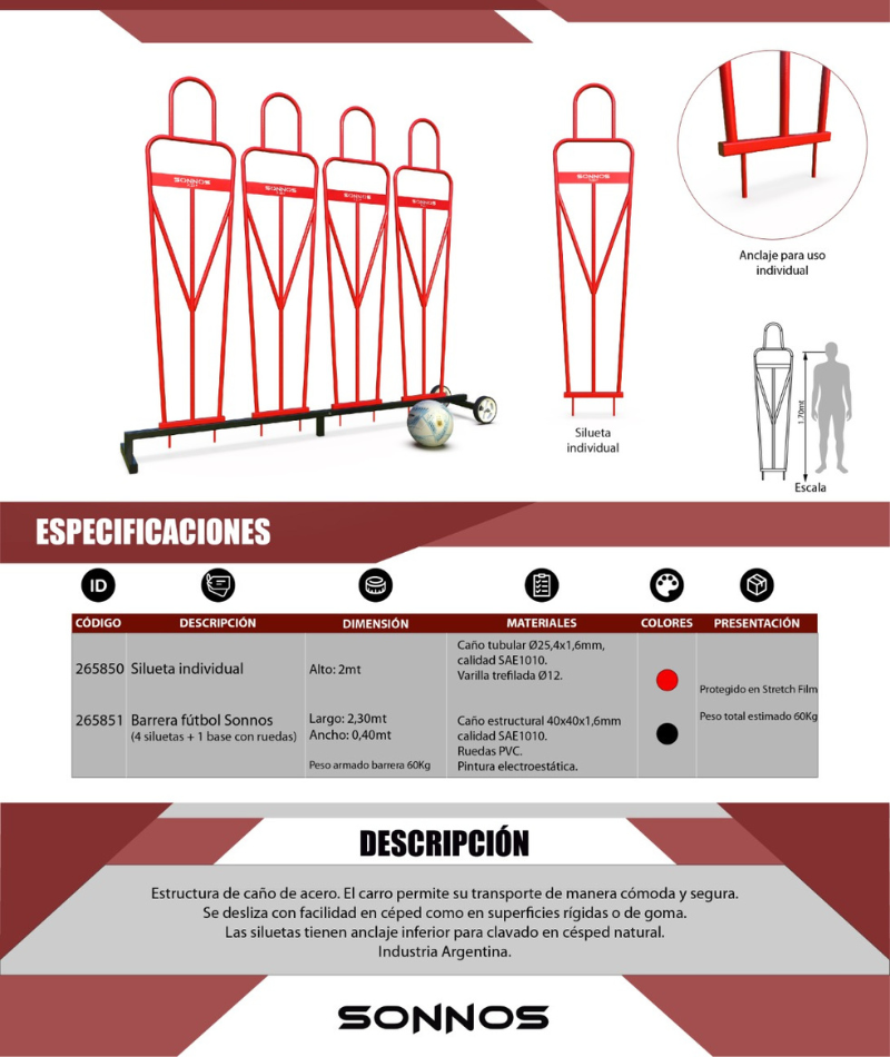 SILUETA SONNOS INDIVIDUAL (para barrera futbol)