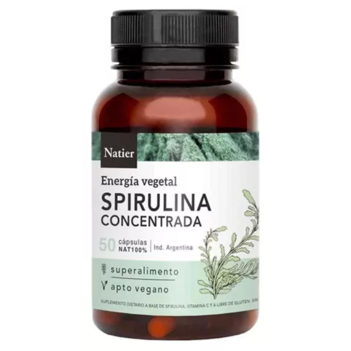 SPIRULINA CONCENTRADA 50 CAPS NATIER energia vegetal