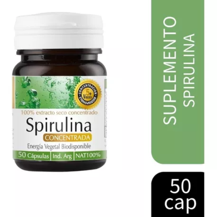 SPIRULINA CONCENTRADA 50 CAPS NATIER energia vegetal
