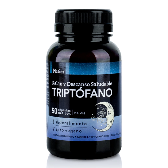 TRIPTOFANO 50 CAPS NATIER relax y descanso saludable