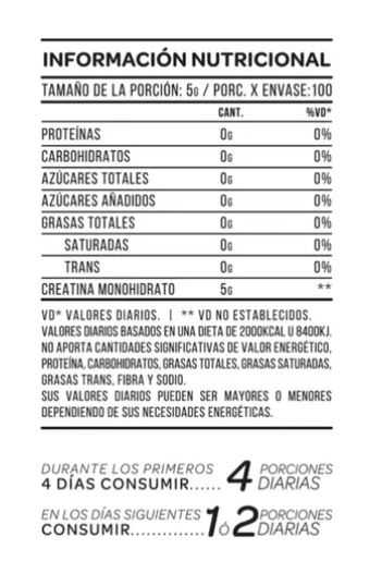 POTENCIADOR CREATINA STAR NUTRITION MONOHIDRATO x 500grms