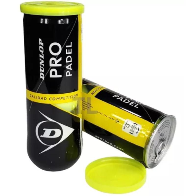 TUBO PELOTA PADDLE DUNLOP PRO POR 3 UNIDADES