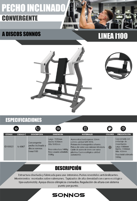 CONVERGENTE PECHO INCLINADO A DISCOS SONNOS LINEA I100