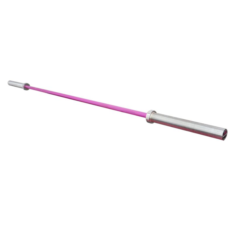 Barra Olímpica SONNOS 2,20mts Ø50mm Rosa 15kg Buje Mujer