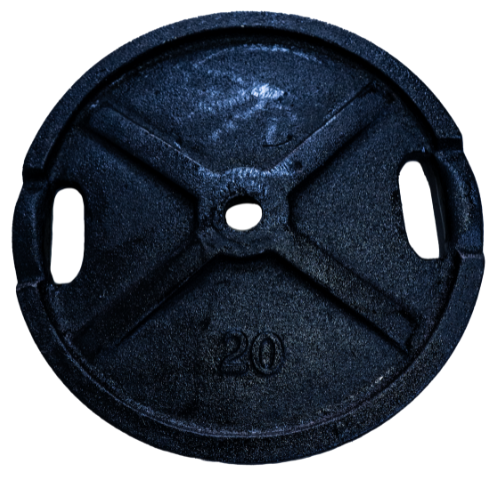 DISCO FUNDICION LyF 20kg x Ø30mm NEGRO (con manija)