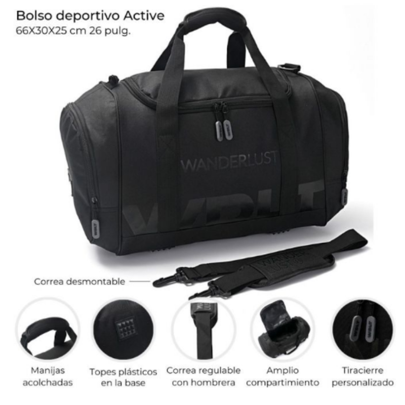 Combo Bolso Wanderlust Extra Grande + Botella Deportiva 750ml
