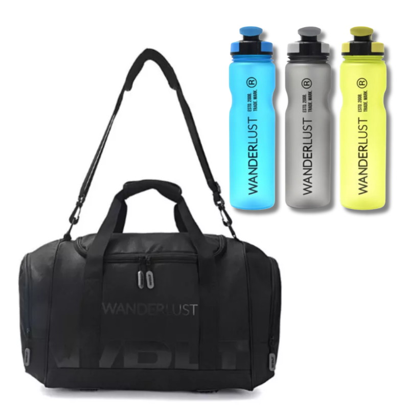 Combo Bolso Wanderlust Extra Grande + Botella Deportiva 750ml