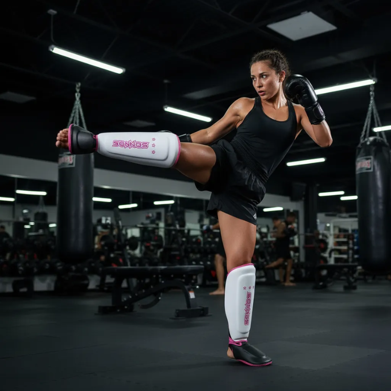 Tibiales SONNOS con Empeine PU STD Series – Protección para Piernas y Pie