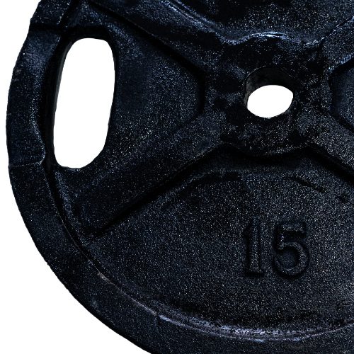DISCO FUNDICION LyF 15kg x Ø30mm NEGRO (con manija)