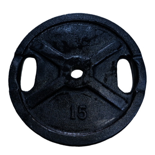 DISCO FUNDICION LyF 15kg x Ø30mm NEGRO (con manija)