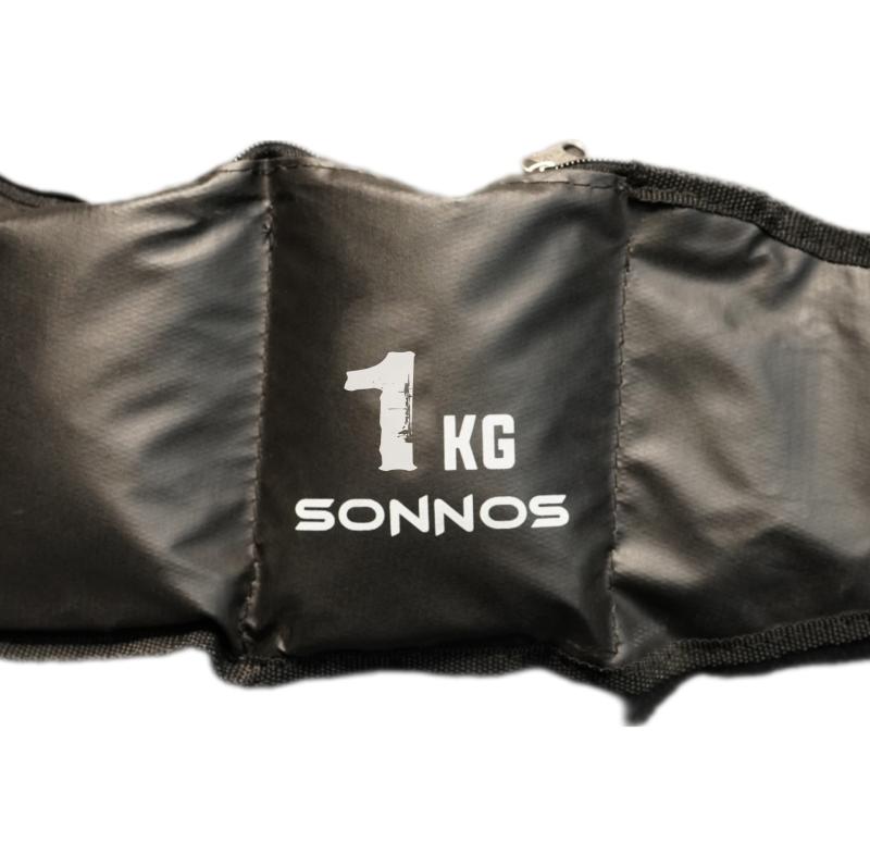 TOBILLERAS CON PESO SONNOS REFORZADA 1kg (venta por par)