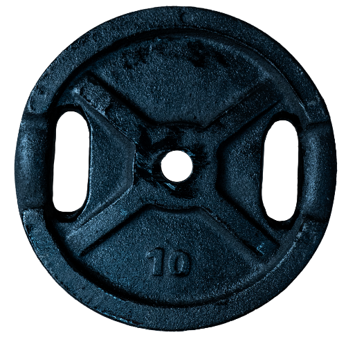 DISCO FUNDICION LyF 10kg x Ø30mm NEGRO (con manija)