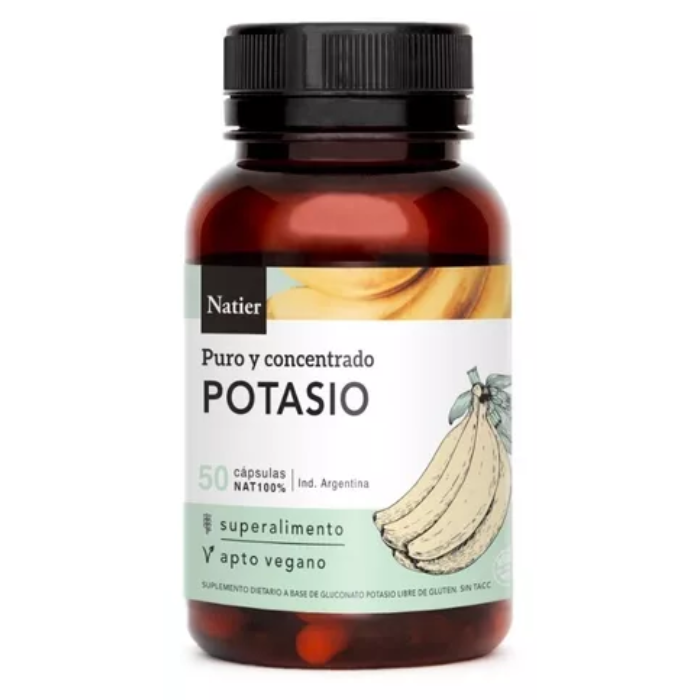 POTASIO 50 CAPS NATIER puro y concentrado