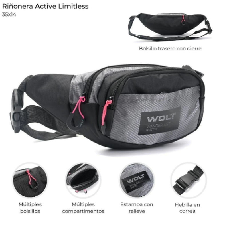Riñonera Wanderlust Active Limitless Nylon 25x14x7 cm