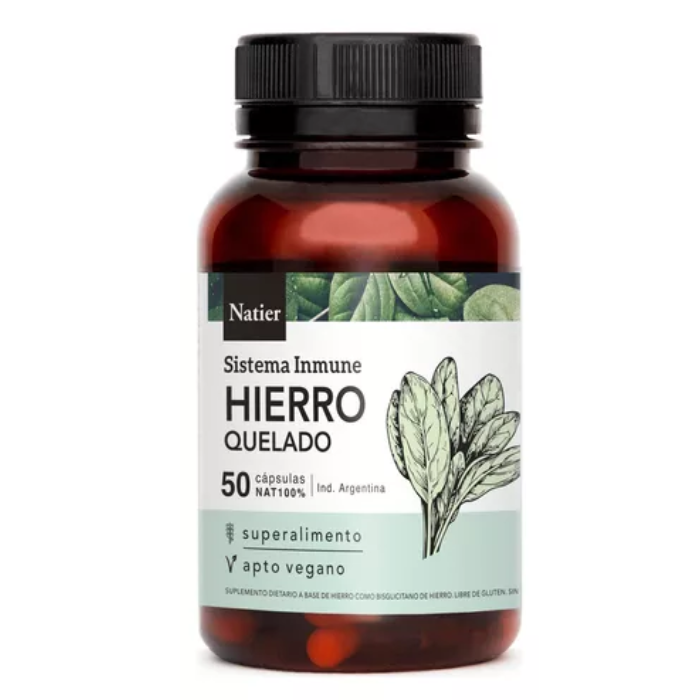 HIERRO QUELADO 50 CAPS NATIER sistema inmune