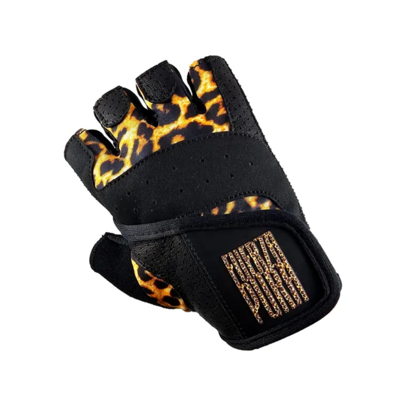 Guantes Fitness Cuero Mujer Balboafit BF4 con Muñequera