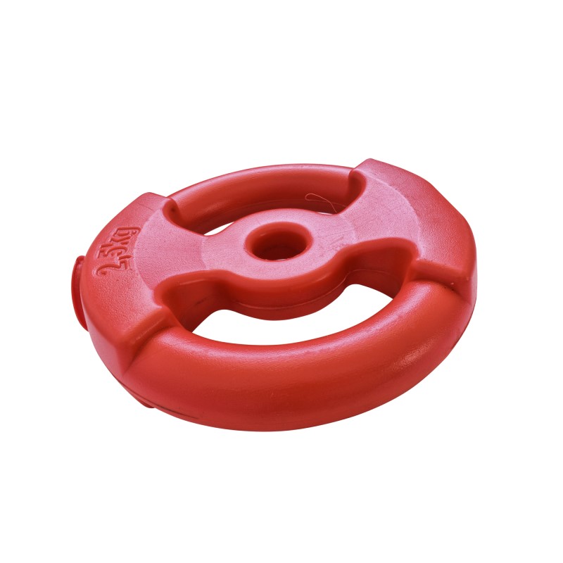MANCUERNA A ROSCA + 15kg DISCO PVC ROJO con manija