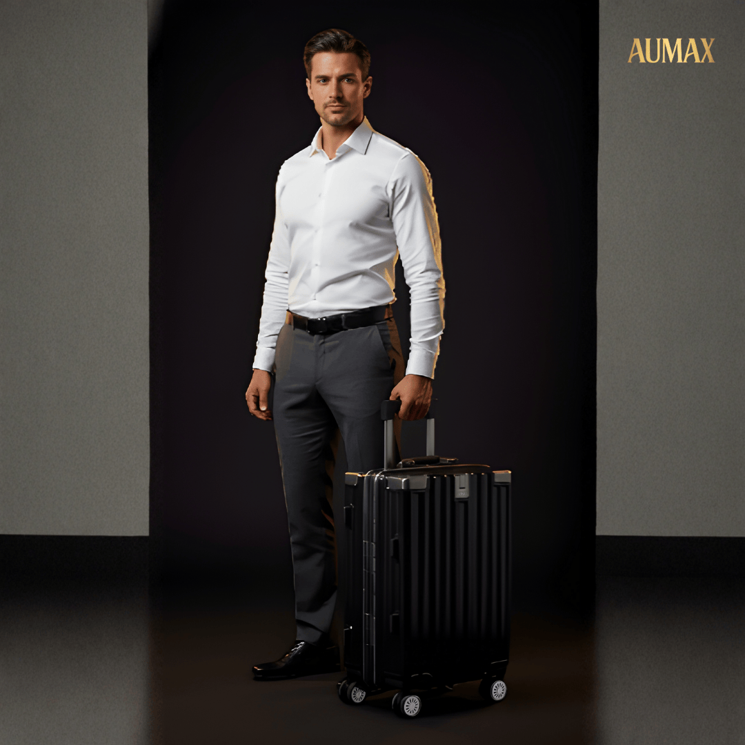 VALIJA LUXOR BLACK / GUNMETAL CABINA 20" ABS+PC-4013G TSA AUMAX