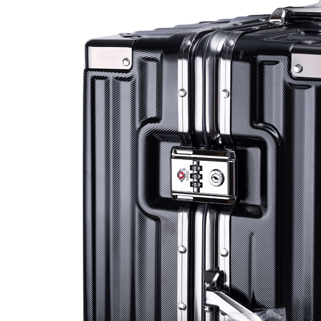 VALIJA LUXOR BLACK / GUNMETAL CABINA 20" ABS+PC-4013G TSA AUMAX