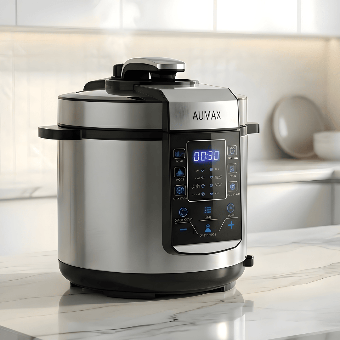 Olla A Presion Electrica MULTIFUNCION DELUXE 6 Litros Acero Yogurtera Arrocera 14 FUNCIONES AUMAX