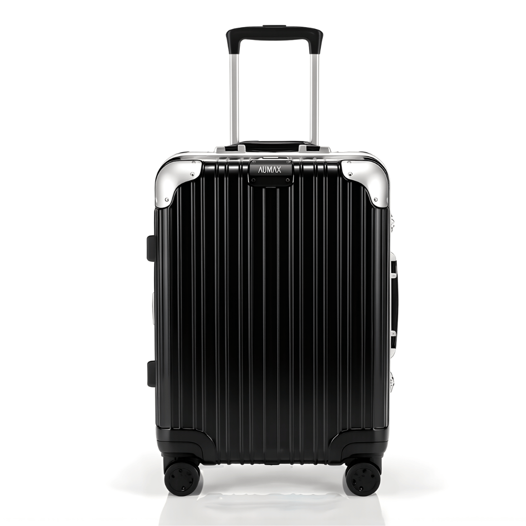 VALIJA CABINA AUMAX MAGNA BLACK CARRY ON 20" MARCO ALUMINIO TSA