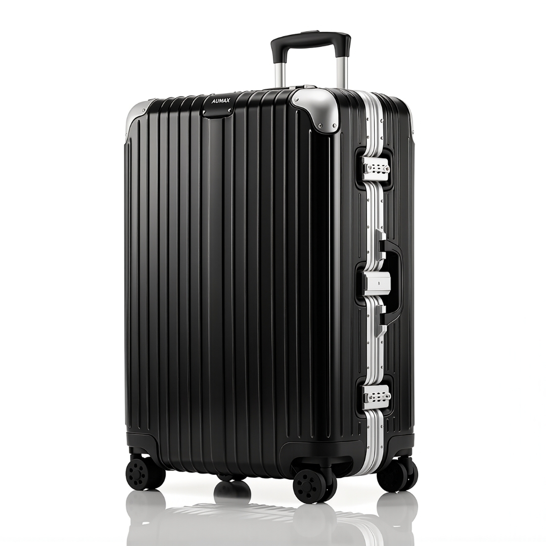 VALIJA AUMAX MAGNA BLACK GRANDE 28" MARCO DE ALUMINIO TSA