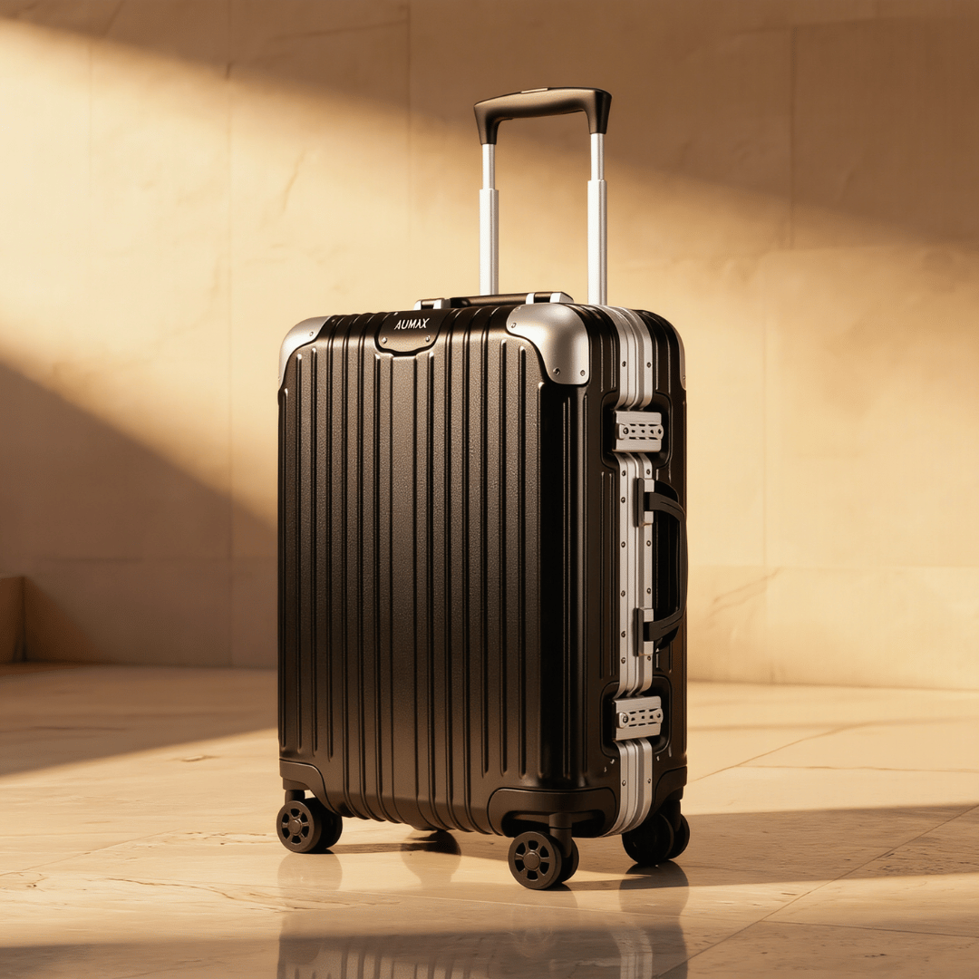 VALIJA AUMAX MAGNA BLACK GRANDE 28" MARCO DE ALUMINIO TSA