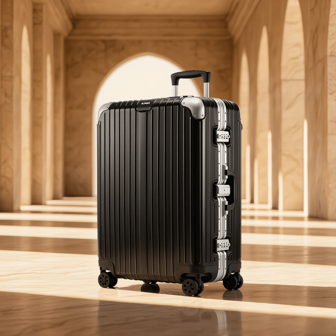 VALIJA AUMAX MAGNA BLACK GRANDE 28" MARCO DE ALUMINIO TSA
