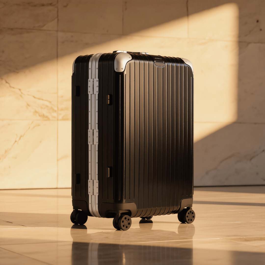 VALIJA AUMAX MAGNA BLACK GRANDE 28" MARCO DE ALUMINIO TSA