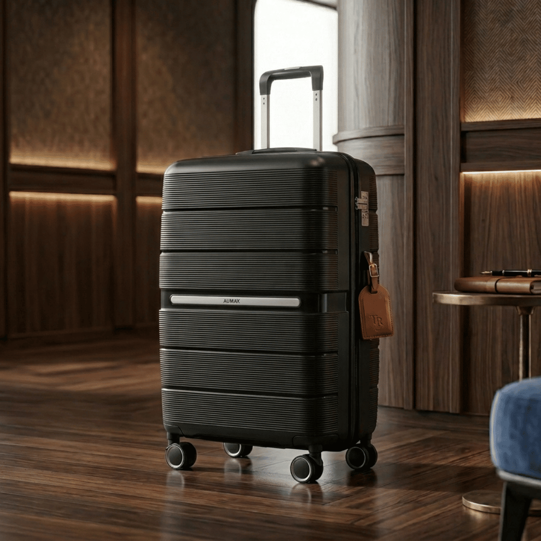 VALIJA AUMAX ELEGANCE BLACK MEDIANA 24" EXPANDIBLE TSA