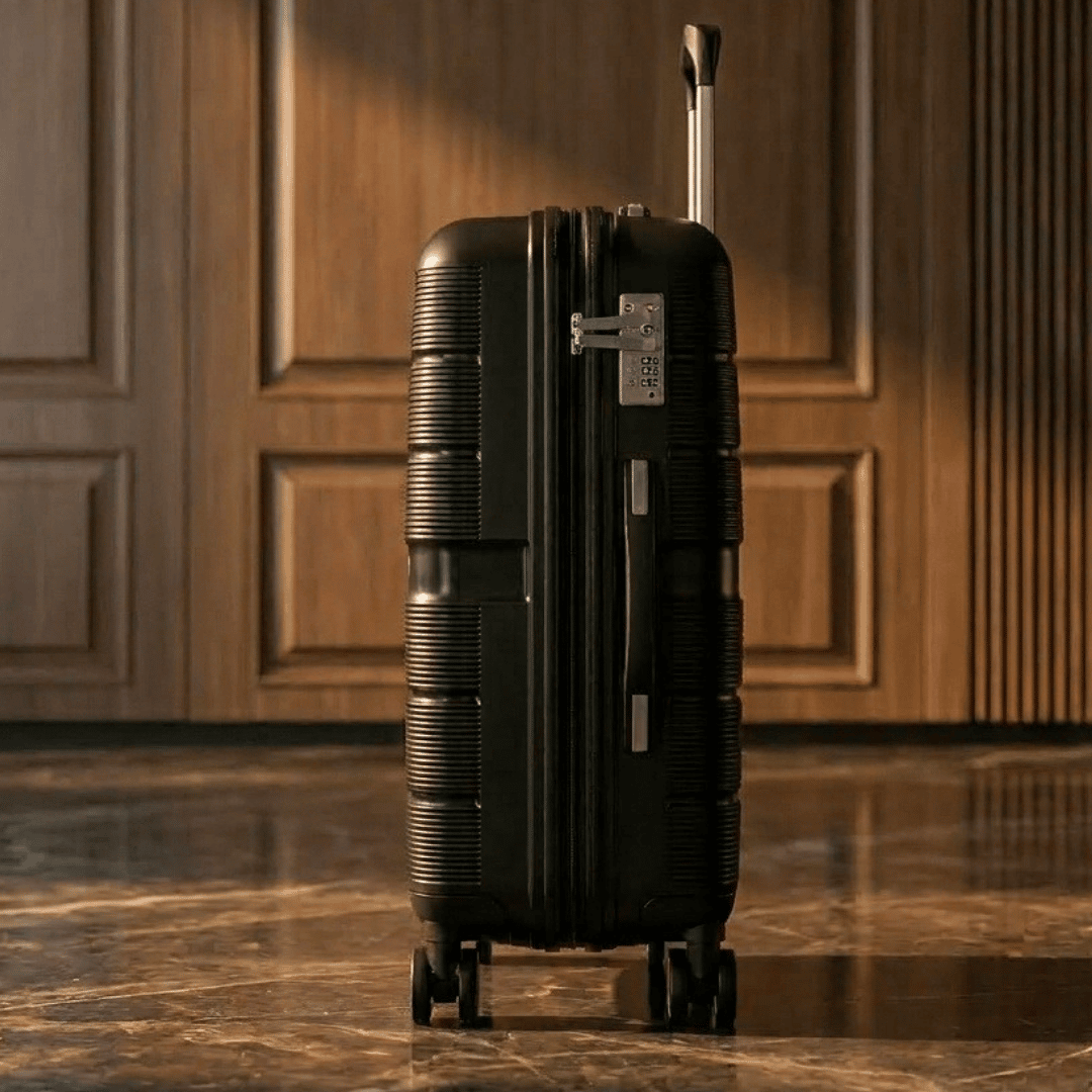 VALIJA AUMAX ELEGANCE BLACK MEDIANA 24" EXPANDIBLE TSA