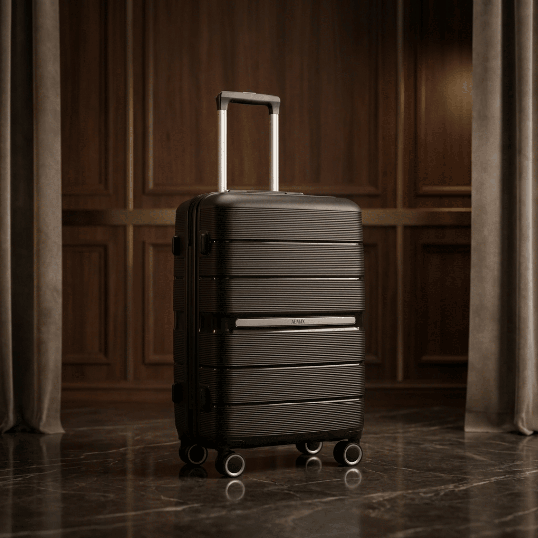 VALIJA AUMAX ELEGANCE BLACK MEDIANA 24" EXPANDIBLE TSA