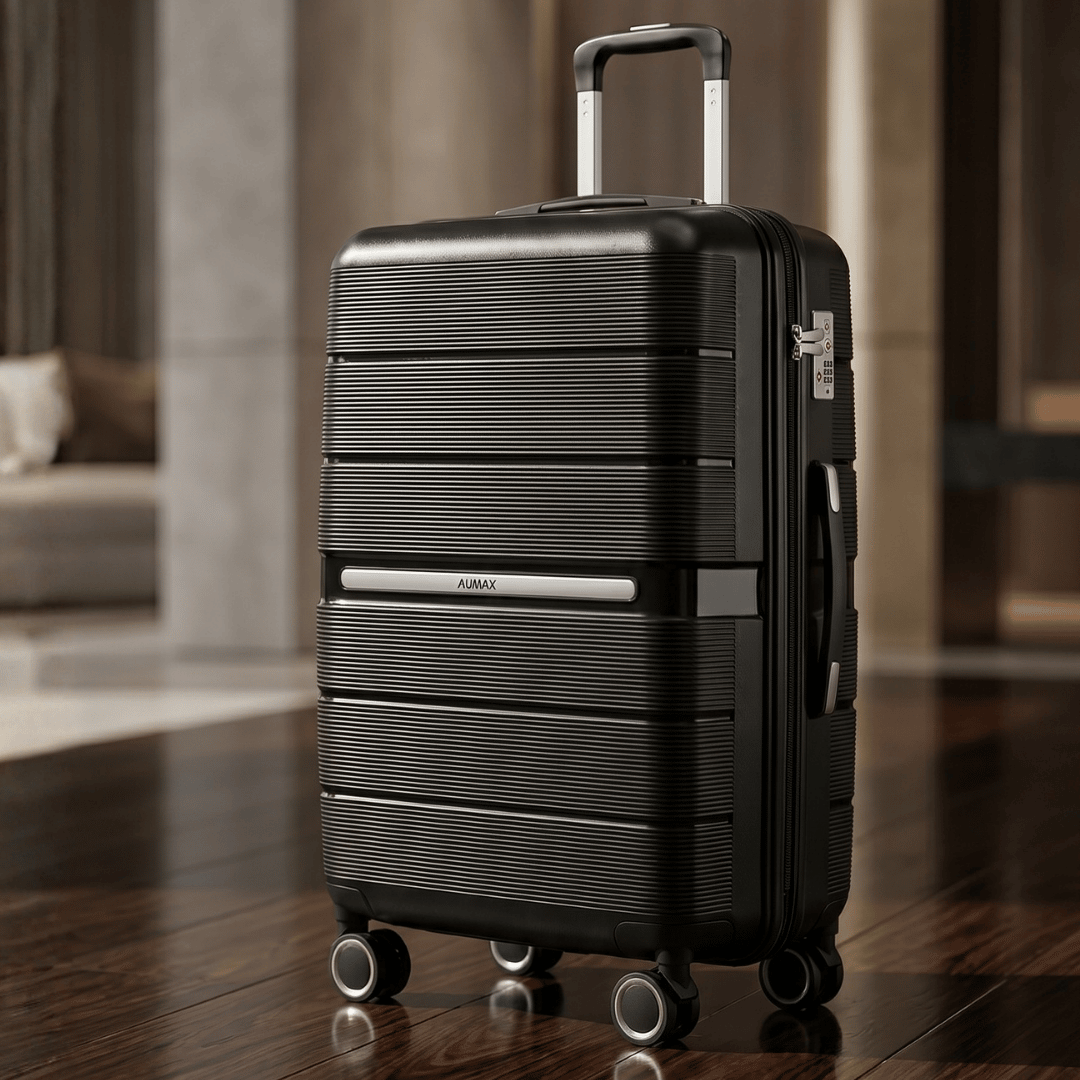 VALIJA AUMAX ELEGANCE BLACK MEDIANA 24" EXPANDIBLE TSA