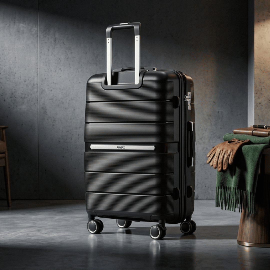 VALIJA AUMAX ELEGANCE BLACK MEDIANA 24" EXPANDIBLE TSA
