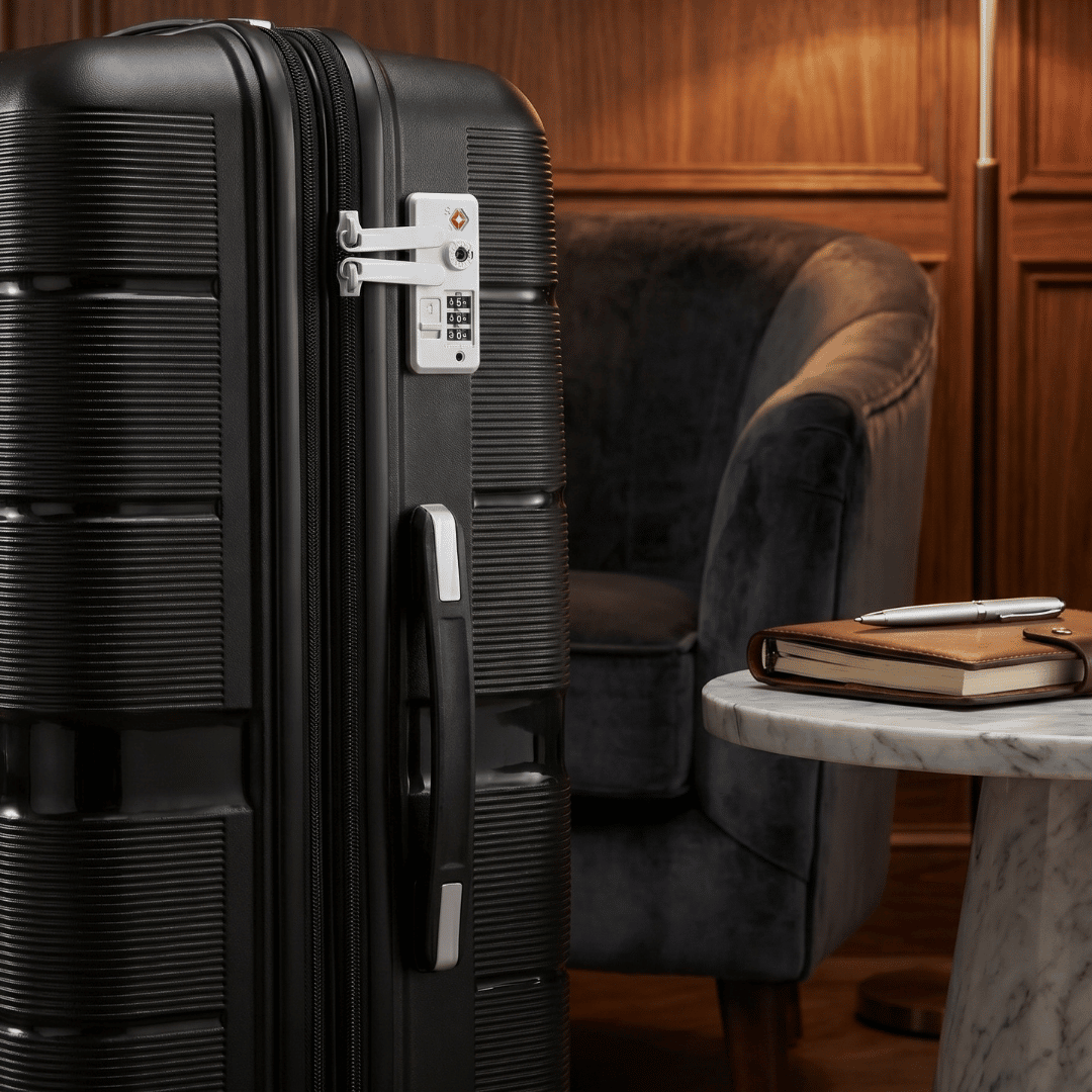 VALIJA AUMAX ELEGANCE BLACK MEDIANA 24" EXPANDIBLE TSA