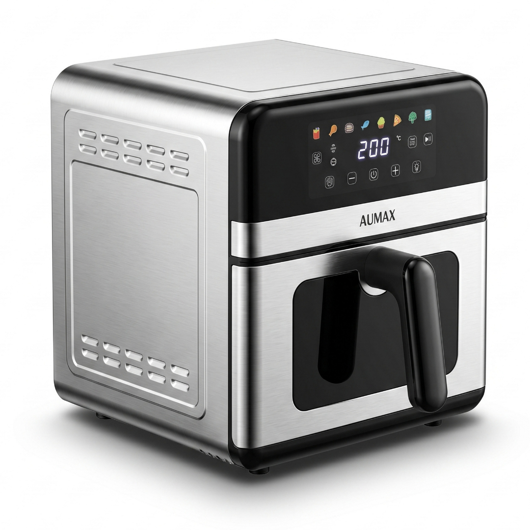 FREIDORA DE AIRE AUMAX SILVERLUX 7 LITROS FULL ACERO 2000W DIGITAL