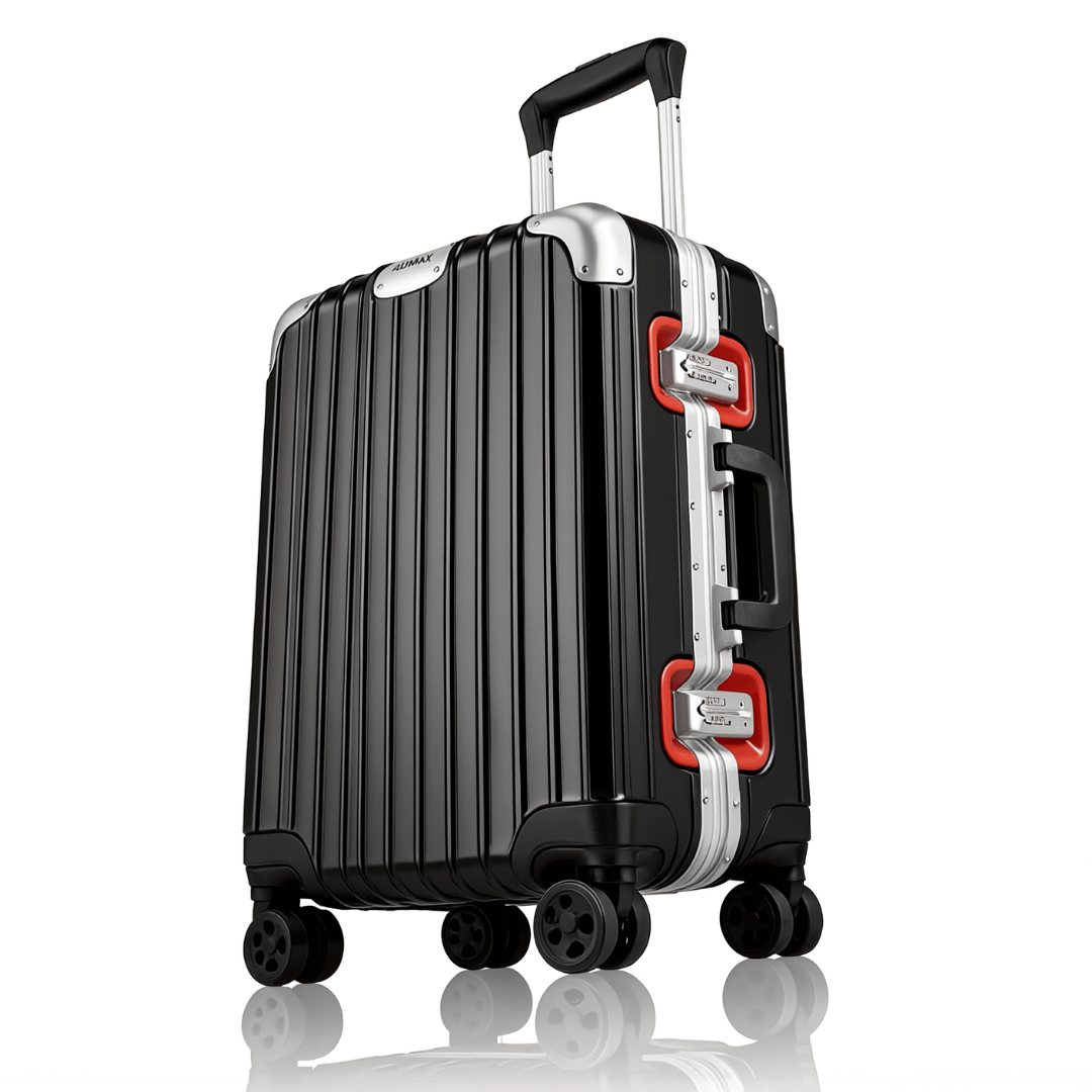 VALIJA AUMAX MAGNA BLACK / RED EDITION MEDIANA 24" MARCO DE ALUMINIO