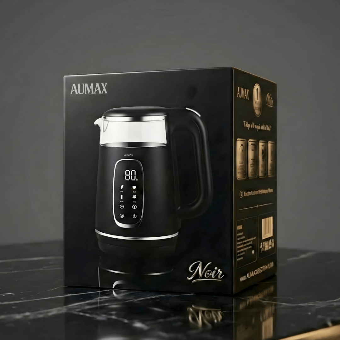 Pava electrica NOIR DIGITAL Acero y Vidrio 1,7 Litros AUMAX