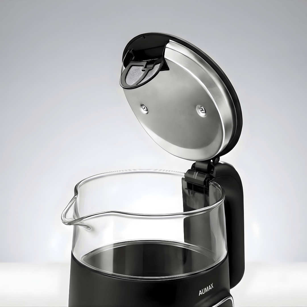 Pava electrica NOIR DIGITAL Acero y Vidrio 1,7 Litros AUMAX