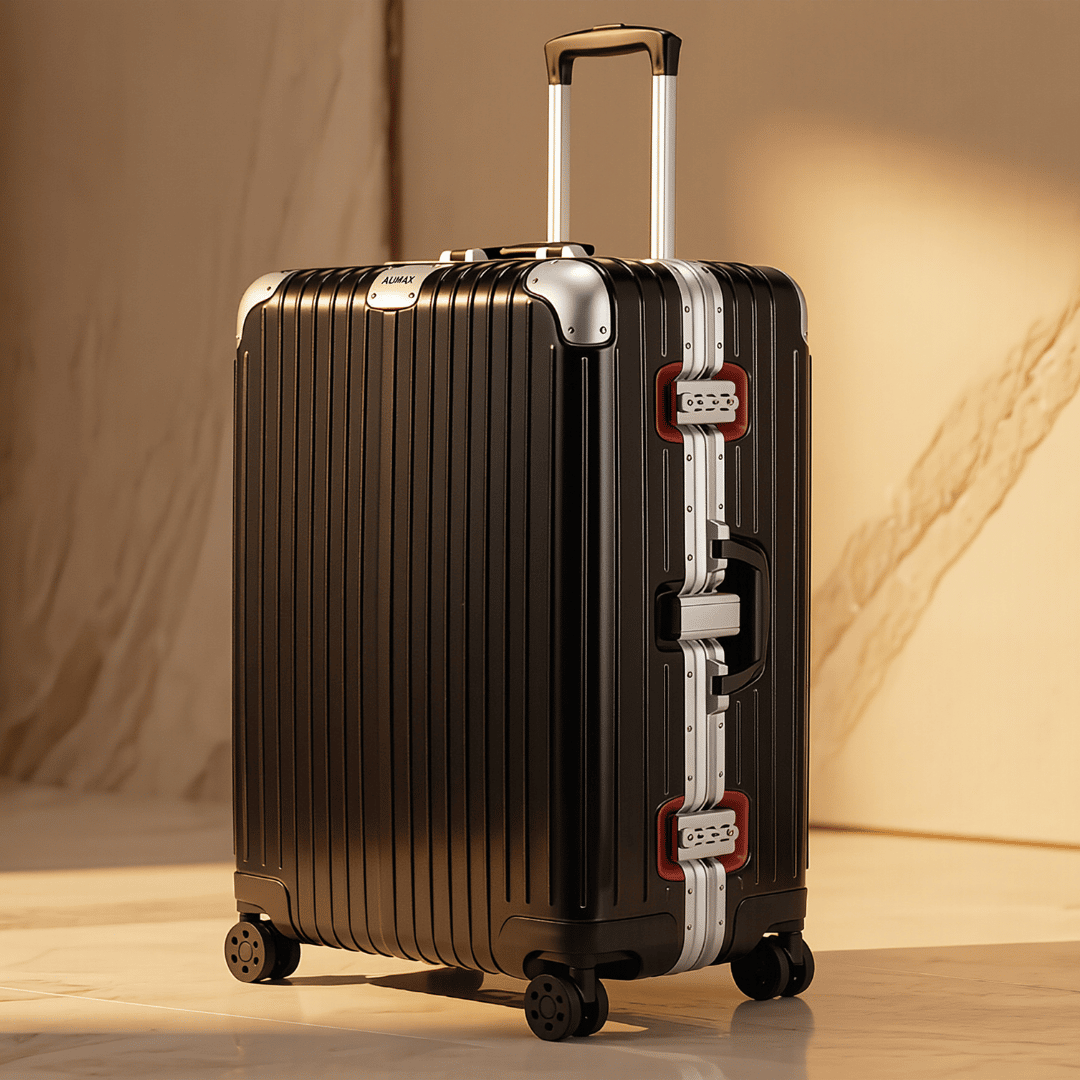 VALIJA AUMAX MAGNA BLACK / RED EDITION GRANDE 28" MARCO DE ALUMINIO