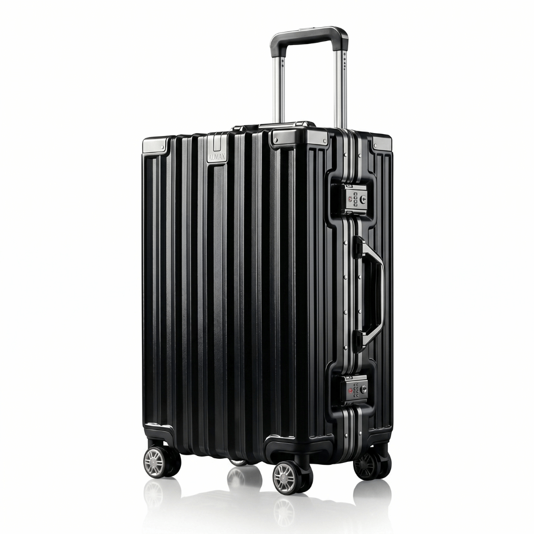 VALIJA AUMAX LUXOR BLACK / GUNMETAL MEDIANA 24" MARCO ALUMINIO