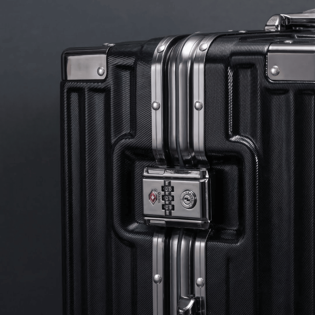 VALIJA AUMAX LUXOR BLACK / GUNMETAL MEDIANA 24" MARCO ALUMINIO